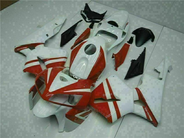 2005-2006 White Red Honda CBR600RR Motorcycle Fairings 2005-2006 White Red Honda CBR600RR Motorcycle Fairings