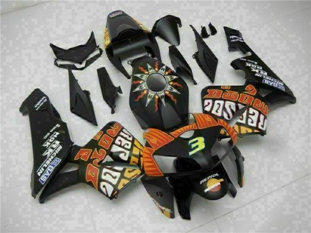 2005-2006 Black Honda CBR600RR Motorbike Fairing 2005-2006 Black Honda CBR600RR Motorbike Fairing