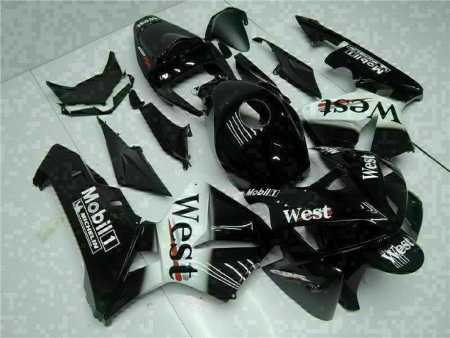 2005-2006 Black West Honda CBR600RR Motorbike Fairing Kits 2005-2006 Black West Honda CBR600RR Motorbike Fairing Kits