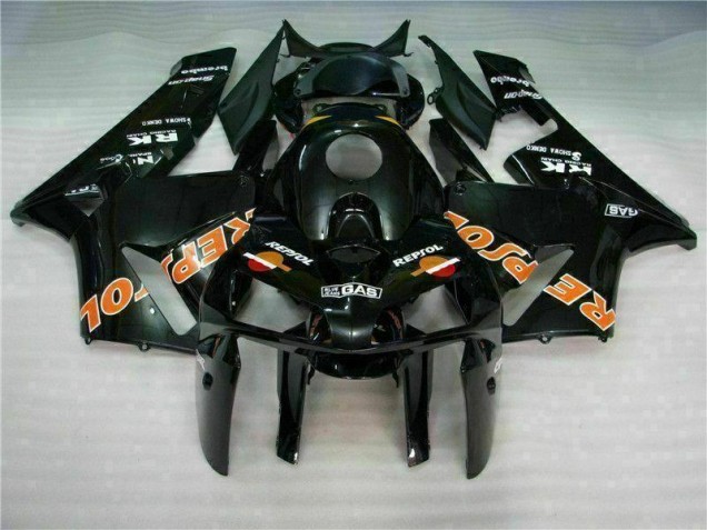 2005-2006 Black Repsol Honda CBR600RR Motorcylce Fairings 2005-2006 Black Repsol Honda CBR600RR Motorcylce Fairings
