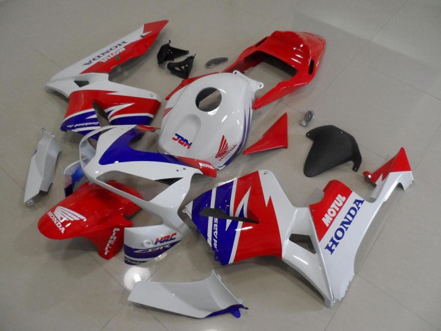 2005-2006 White Blue Red Motul HRC Honda CBR600RR Moto Fairings 2005-2006 White Blue Red Motul HRC Honda CBR600RR Moto Fairings