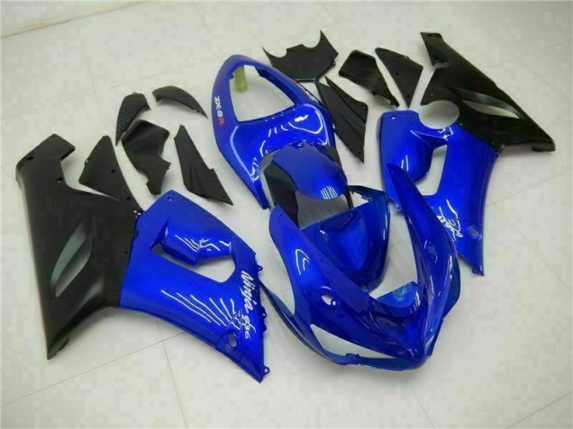 2005-2006 Blue Kawasaki ZX6R Motorcycle Fairing Kit 2005-2006 Blue Kawasaki ZX6R Motorcycle Fairing Kit