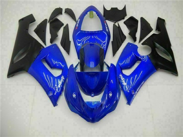 2005-2006 Blue Kawasaki ZX6R Motorcycle Fairing Kit 2005-2006 Blue Kawasaki ZX6R Motorcycle Fairing Kit