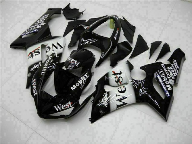 2005-2006 Black Kawasaki ZX6R Bike Fairings 2005-2006 Black Kawasaki ZX6R Bike Fairings