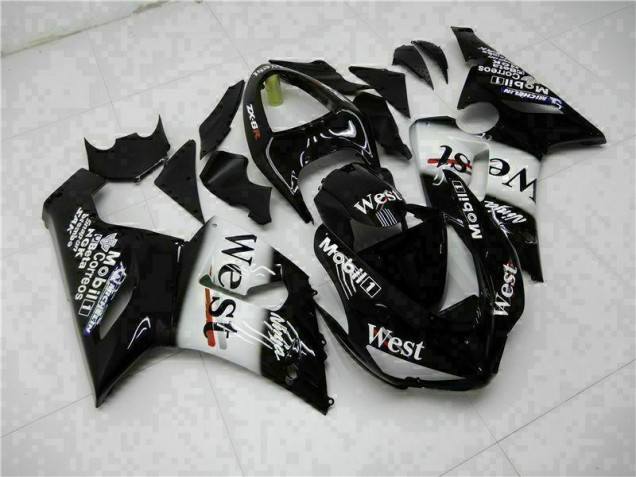 Abs 2005-2006 Black Kawasaki ZX6R Bike Fairings