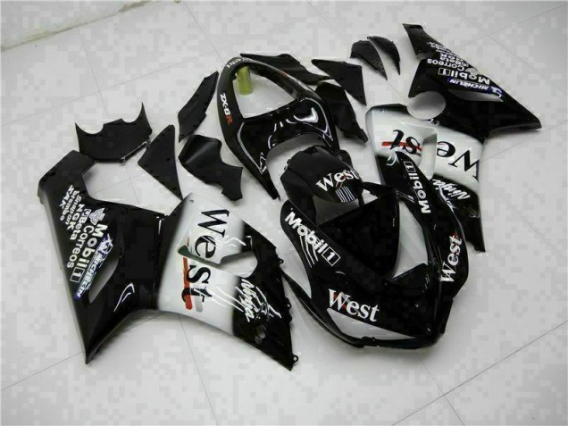 2005-2006 Black Kawasaki ZX6R Bike Fairings 2005-2006 Black Kawasaki ZX6R Bike Fairings
