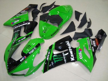 Abs 2005-2006 Green Monster Kawasaki ZX6R Motorcycle Fairing Kit