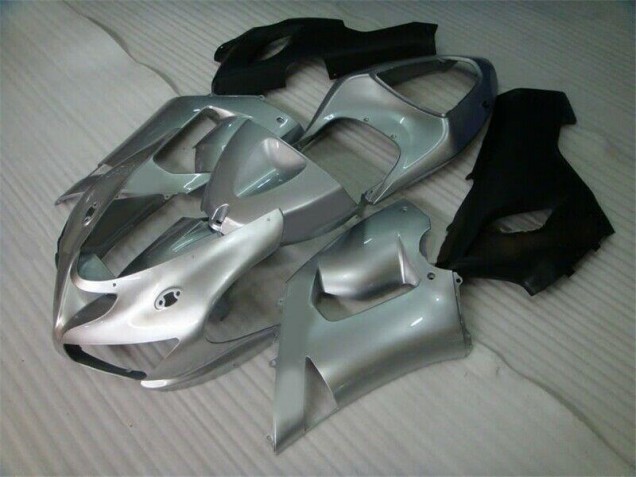 2005-2006 Silver Black Kawasaki ZX6R Motorcycle Fairing Kit 2005-2006 Silver Black Kawasaki ZX6R Motorcycle Fairing Kit