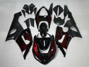 Abs 2005-2006 Red Black Kawasaki ZX6R Motor Bike Fairings