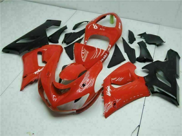 2005-2006 Red Kawasaki ZX6R Bike Fairing Kit