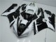2005-2006 Black White Kawasaki ZX6R Moto Fairings 2005-2006 Black White Kawasaki ZX6R Moto Fairings