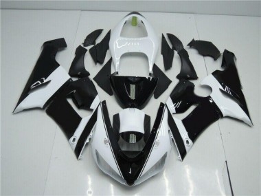 Abs 2005-2006 Black White Kawasaki ZX6R Moto Fairings