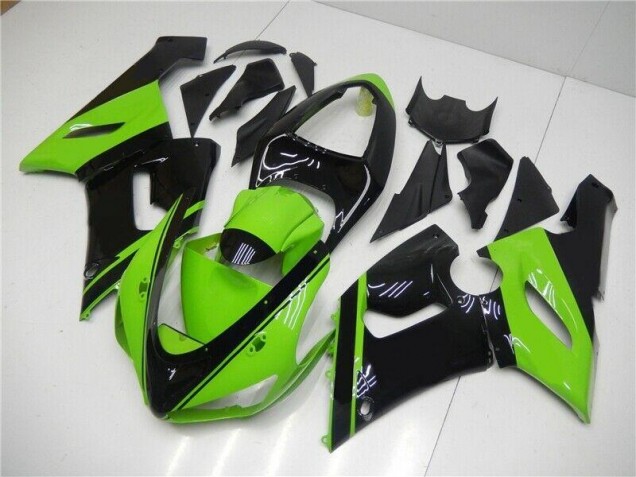 Abs 2005-2006 Green Black Kawasaki ZX6R Motor Fairings