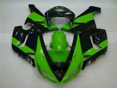 Abs 2005-2006 Green Black Kawasaki ZX6R Motorbike Fairing