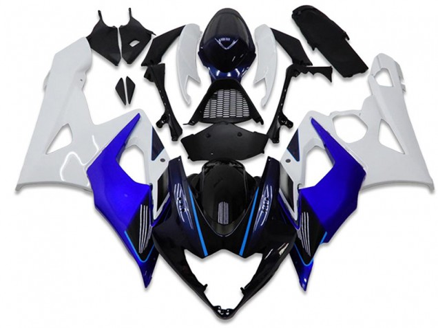 2005-2006 Blue White Suzuki GSXR 1000 Motorcycle Fairing Kits