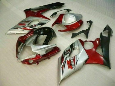 ABS 2005-2006 Red White Suzuki GSXR 1000 K5 Motorcycle Fairing Kits & Plastic Bodywork MF1797