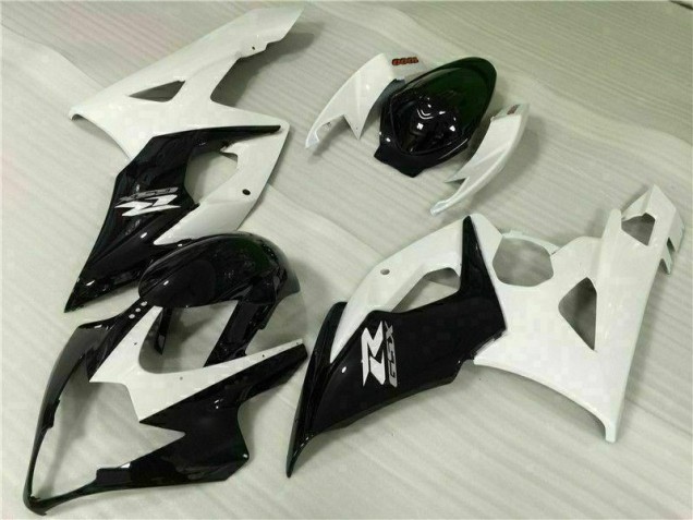 Abs 2005-2006 White Black Suzuki GSXR 1000 Moto Fairings