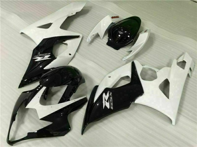 2005-2006 White Black Suzuki GSXR 1000 Moto Fairings