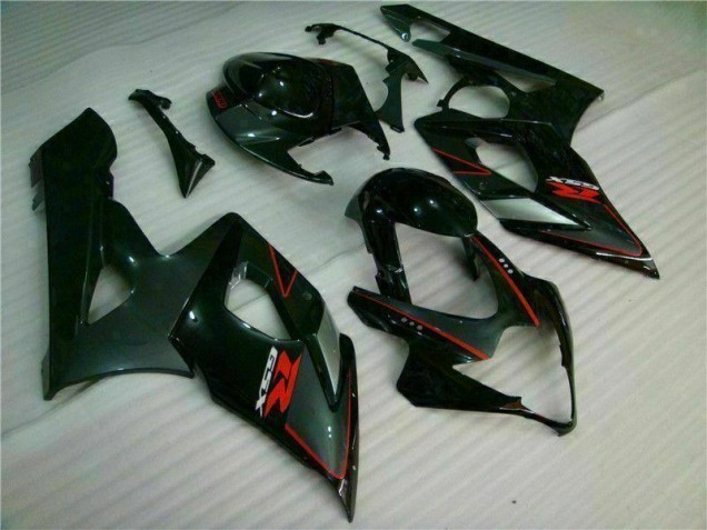 2005-2006 Black Suzuki GSXR 1000 Replacement Fairings