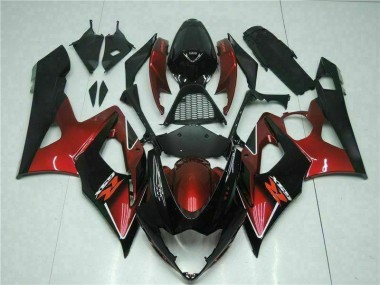 2005-2006 Red Black Suzuki GSXR 1000 Motorcycle Fairings & Bodywork