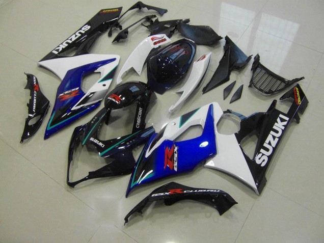 2005-2006 Blue White Suzuki GSXR 1000 Motorcycle Fairings Kit