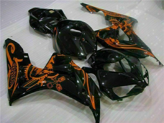 2006-2007 Brown Black Honda CBR1000RR Motorbike Fairing Kits