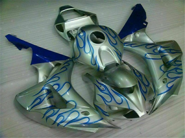 2006-2007 Blue Flame Silver Honda CBR1000RR Motorcycle Fairing Kits 2006-2007 Blue Flame Silver Honda CBR1000RR Motorcycle Fairing Kits