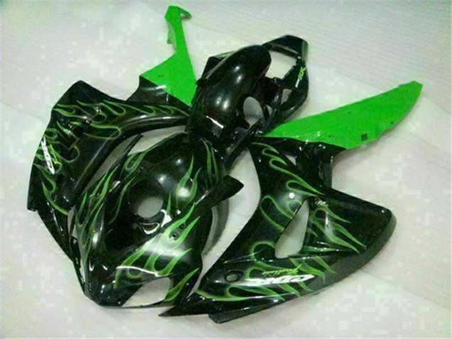 2006-2007 Green Flame Black Honda CBR1000RR Moto Fairings