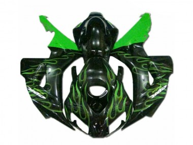 Abs 2006-2007 Green Flame Black Honda CBR1000RR Moto Fairings