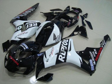 Abs 2006-2007 Black White Repsol Honda CBR1000RR Motorcycle Replacement Fairings