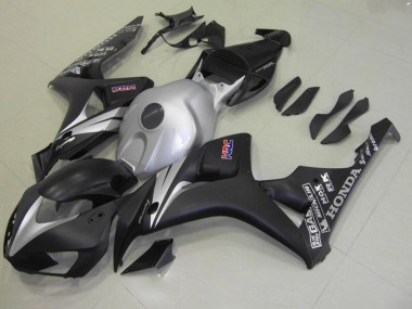 Abs 2006-2007 Matte Black Silver Honda CBR1000RR Motorcycle Fairing Kit