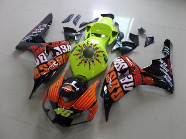 Abs 2006-2007 Fluro Rossi Honda CBR1000RR Bike Fairings