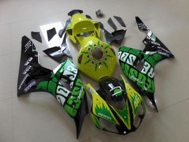 Abs 2006-2007 Green Yellow Rossi Honda CBR1000RR Replacement Motorcycle Fairings
