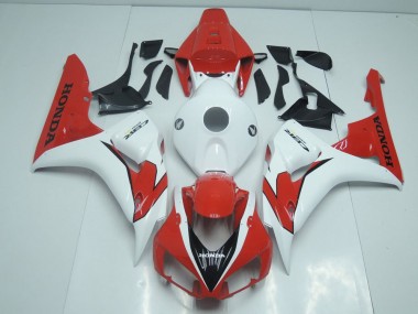 Abs 2006-2007 Orange Red and White Honda CBR1000RR Moto Fairings