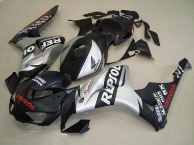 Abs 2006-2007 Matte Black Silver Repsol Honda CBR1000RR Replacement Fairings