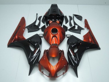 Abs 2006-2007 Orange and Black Honda CBR1000RR Motorcycle Fairing