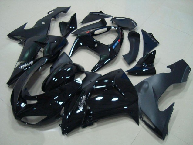 2006-2007 Glossy Black Matte Black Kawasaki ZX10R Motorcyle Fairings 2006-2007 Glossy Black Matte Black Kawasaki ZX10R Motorcyle Fairings