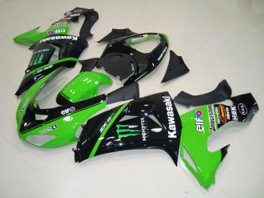 Abs 2006-2007 Green Monster Kawasaki ZX10R Bike Fairings