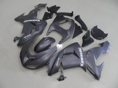 Abs 2006-2007 Grey with White Decals Kawasaki ZX10R Motor Bike Fairings