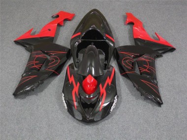 Abs 2006-2007 Black Red Kawasaki ZX10R Motorcycle Fairings