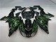 2006-2007 Black Green Flame Kawasaki ZX10R Motorcycle Fairing 2006-2007 Black Green Flame Kawasaki ZX10R Motorcycle Fairing