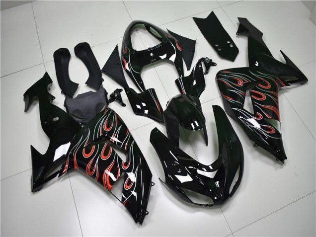 2006-2007 Black Grey Red Kawasaki ZX10R Motorbike Fairing 2006-2007 Black Grey Red Kawasaki ZX10R Motorbike Fairing