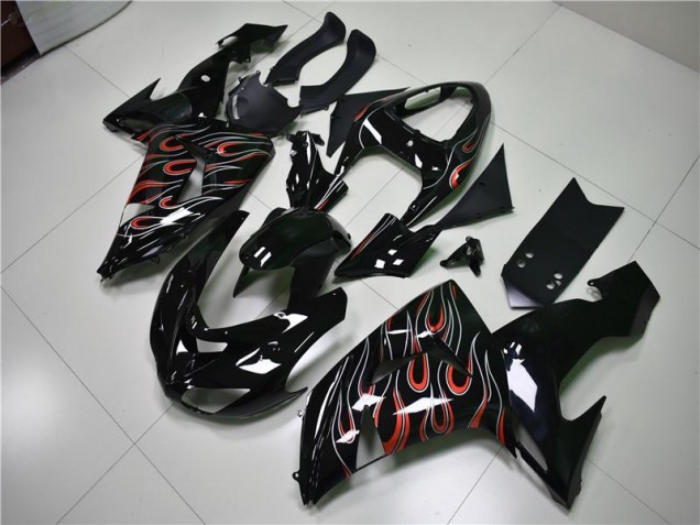 2006-2007 Black Grey Red Kawasaki ZX10R Motorbike Fairing 2006-2007 Black Grey Red Kawasaki ZX10R Motorbike Fairing