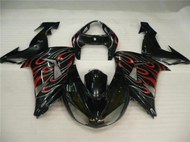 Abs 2006-2007 Black Grey Red Kawasaki ZX10R Motorbike Fairing