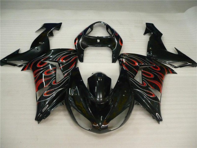 2006-2007 Black Grey Red Kawasaki ZX10R Motorbike Fairing 2006-2007 Black Grey Red Kawasaki ZX10R Motorbike Fairing