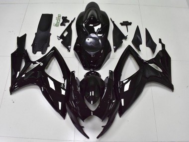 Abs 2006-2007 Glossy Black Suzuki GSXR 600/750 Bike Fairing