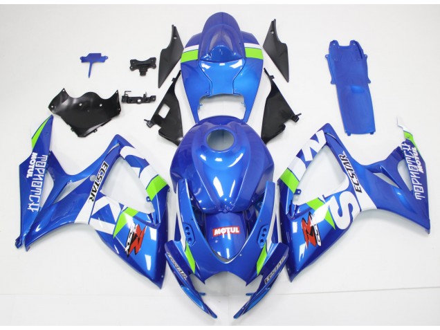 2006-2007 Blue White Suzuki GSXR 600/750 Motorcycle Fairings 2006-2007 Blue White Suzuki GSXR 600/750 Motorcycle Fairings