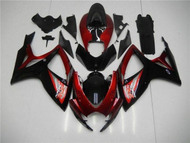 Abs 2006-2007 Red Black Suzuki GSXR 600/750 Motor Bike Fairings