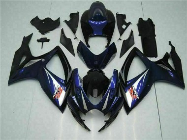 2006-2007 Black Blue Suzuki GSXR 600/750 Motorbike Fairing Kits