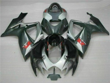 Abs 2006-2007 Silver Black Suzuki GSXR 600/750 Motorcycle Fairings Kits